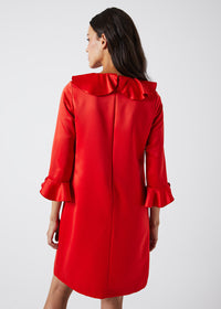 Robe envers satin pl - Orange Vif