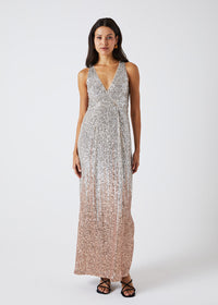 Robe longue paillettes - Rose Pale