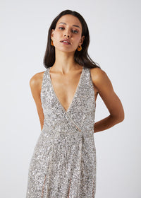Robe longue paillettes - Rose Pale