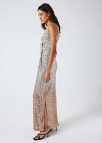 Robe longue paillettes - Rose Pale