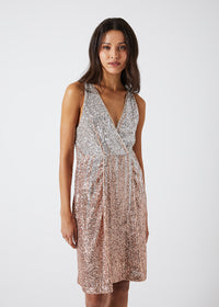 Robe courte paillettes - Rose Pale
