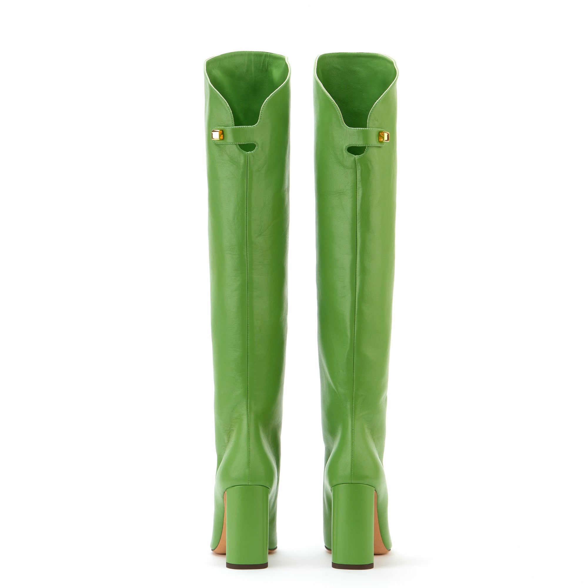 17qty DÉJÀ VU 420€ / Bottes Adriana 90 en cuir Nappa - Green