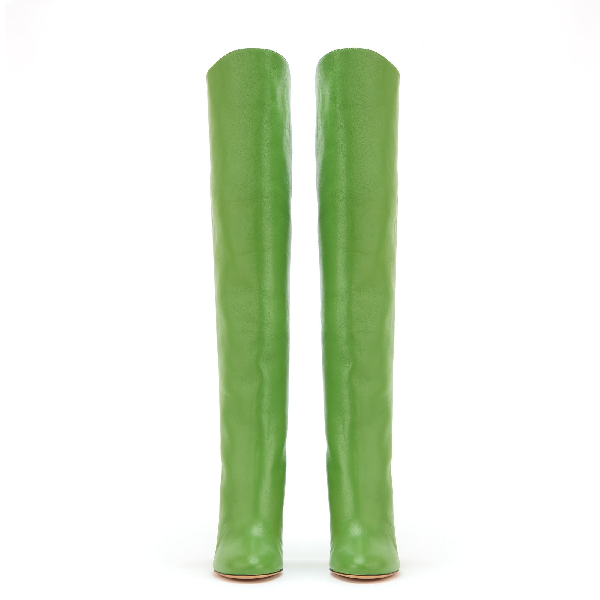 17qty DÉJÀ VU 420€ / Bottes Adriana 90 en cuir Nappa - Green