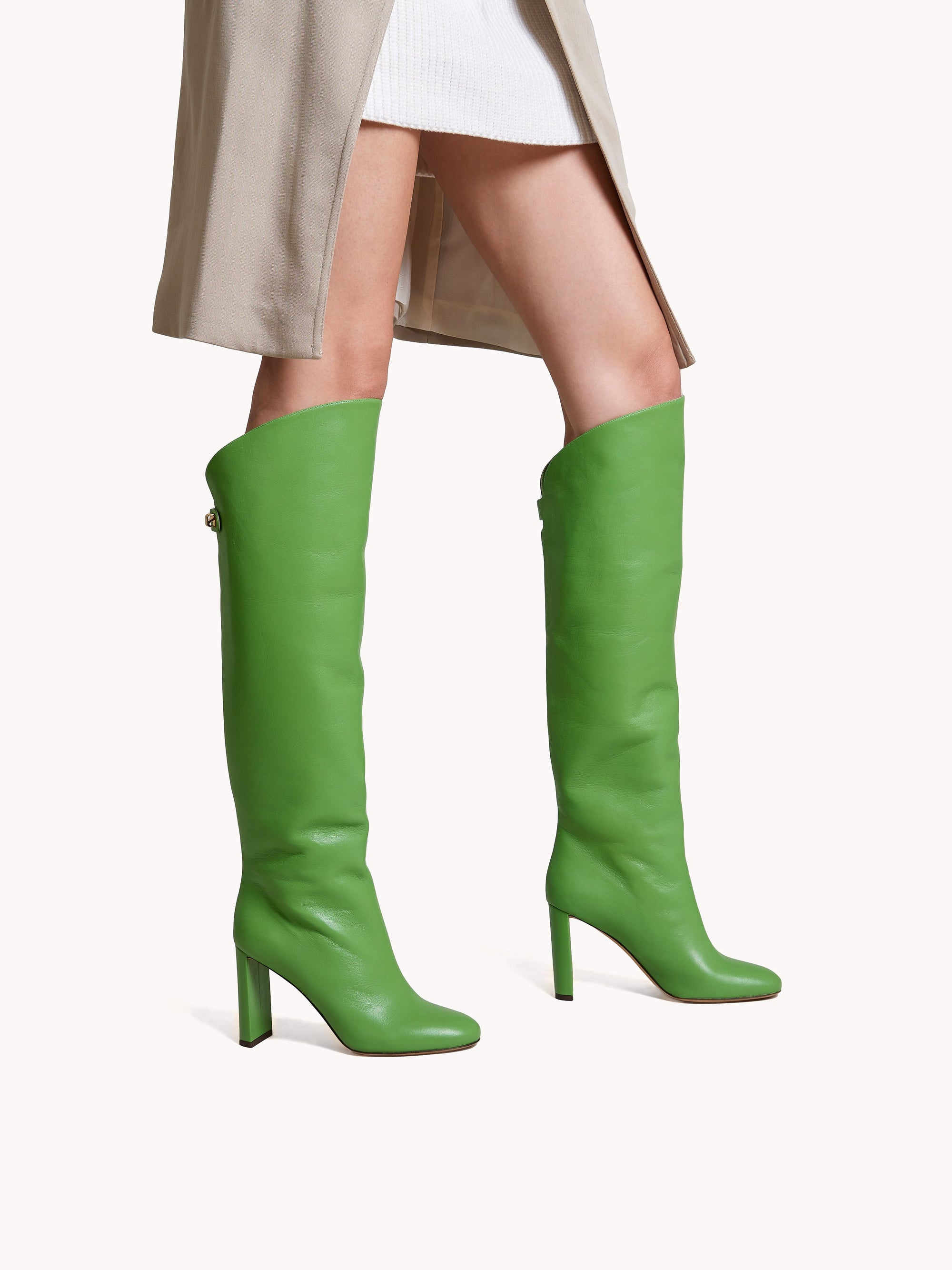17qty DÉJÀ VU 420€ / Bottes Adriana 90 en cuir Nappa - Green