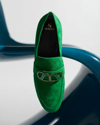 10qty DÉJÀ VU 220€ / Mocassins Blair en velours - Green
