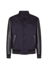 Blouson à manches en laine - Bleu & Noir