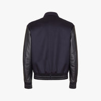 Blouson à manches en laine - Bleu & Noir