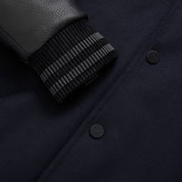 Blouson à manches en laine - Bleu & Noir