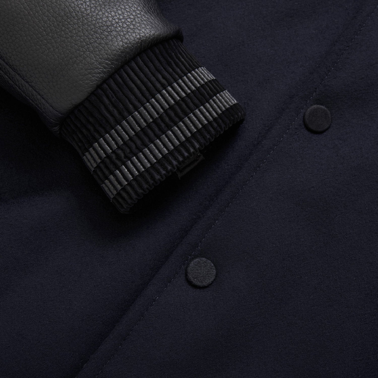 Blouson à manches en laine - Bleu & Noir