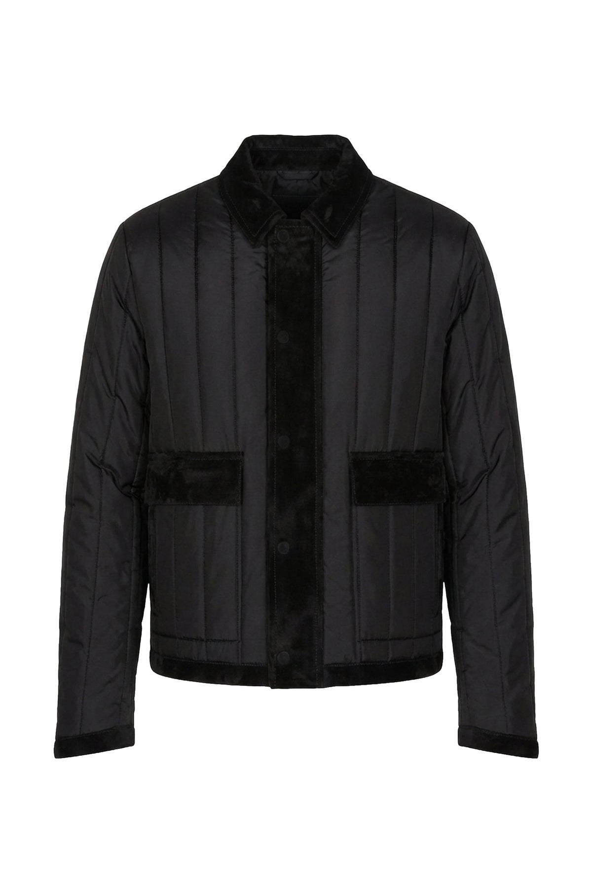 Quilted silk jacket - Black