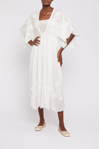 Robe Aquarium à manches papillons - White