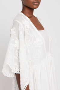 Robe Aquarium à manches papillons - White