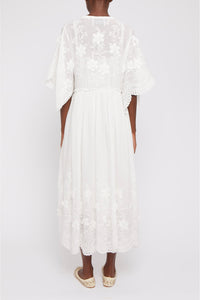 Robe Aquarium à manches papillons - White
