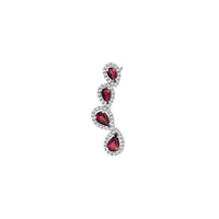 PrixTroca:860€_VentesTroca:0_QtyTroca:1_ST:0%_Bijou d'oreille droite Precieuse en Or blanc 18K sertie de diamants & Rubis - Blanc