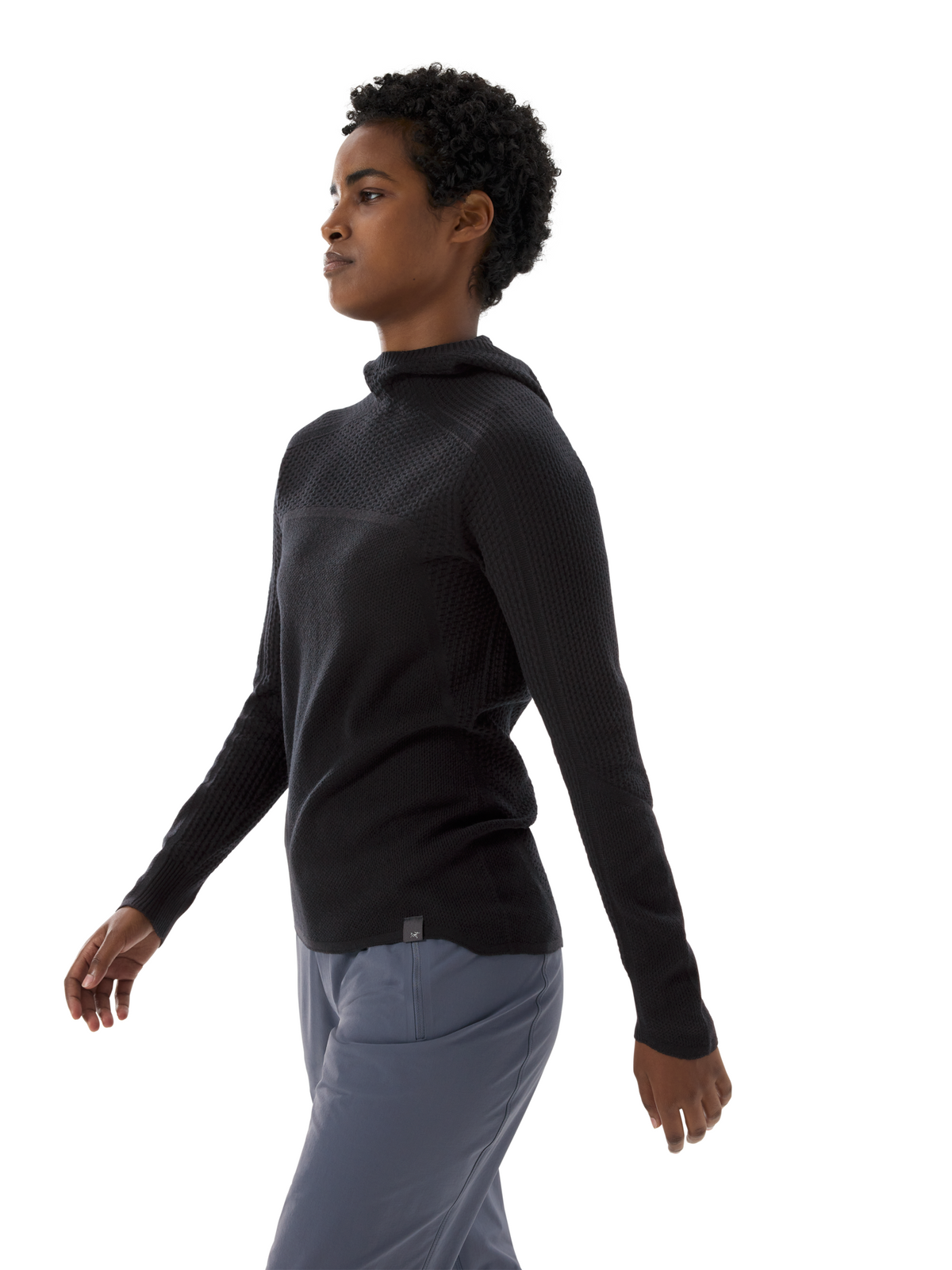 RECO 132 € / Sweat à capuche Hallam en laine - Black