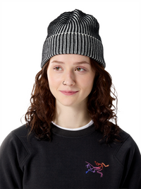 Bonnet côtelé - Black & Arctic Silk