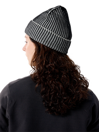 Bonnet côtelé - Black & Arctic Silk
