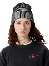 Bonnet côtelé - Black & Arctic Silk