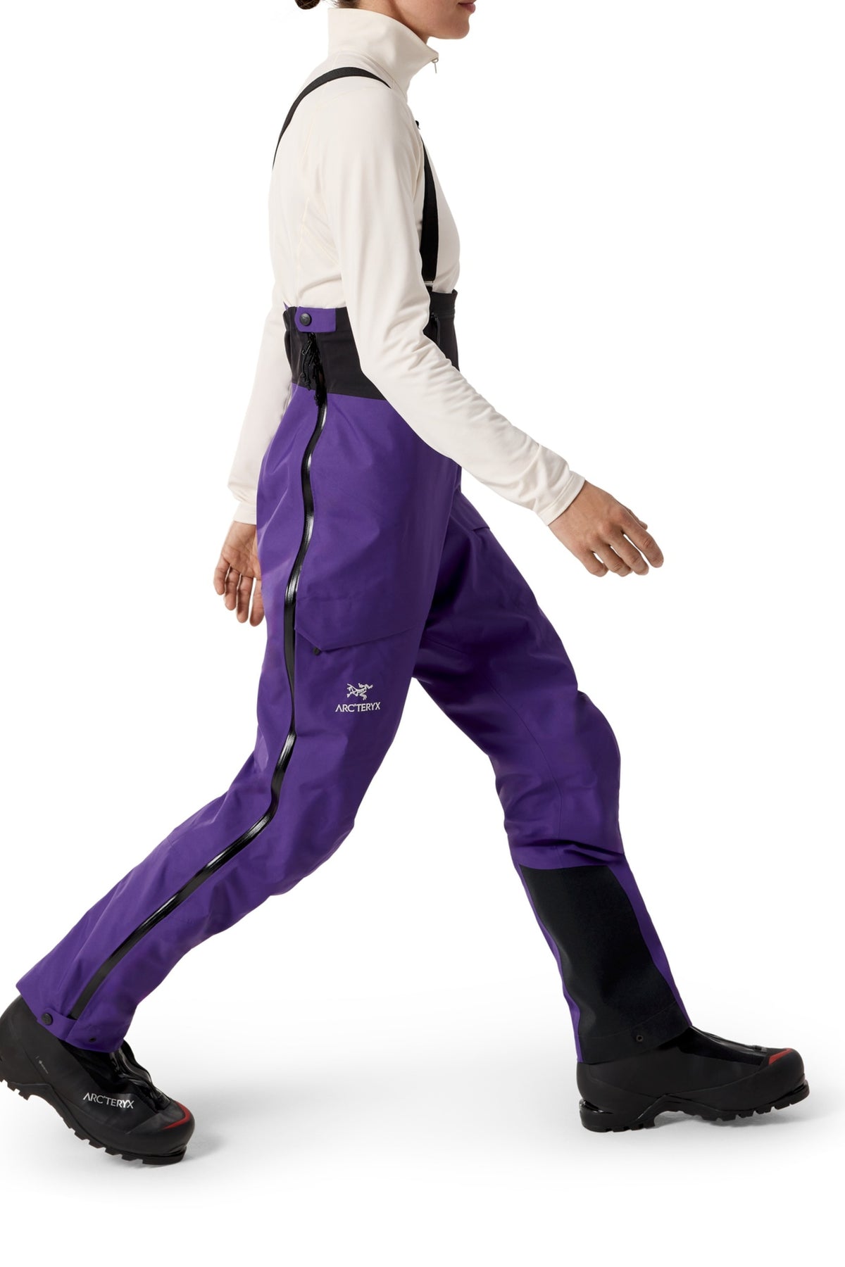 Pantalon de ski à bretelles Alpha SV - Azalea & Black