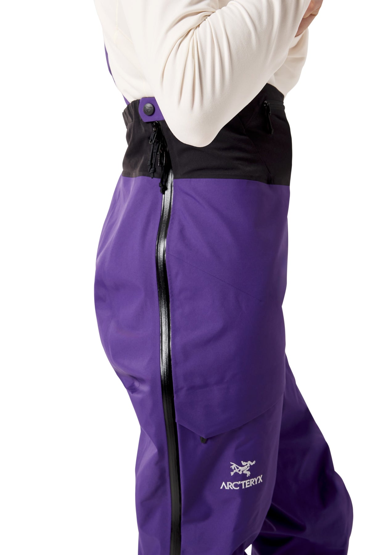 Pantalon de ski à bretelles Alpha SV - Azalea & Black