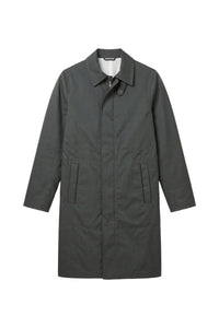 Parka zippé mi-long en laine - Dark Navy