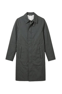 Parka zippé mi-long en laine - Dark Navy