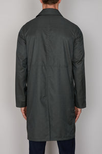 Parka zippé mi-long en laine - Dark Navy