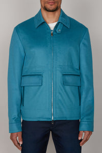 Veste zippée à détails constrastés - Peacock