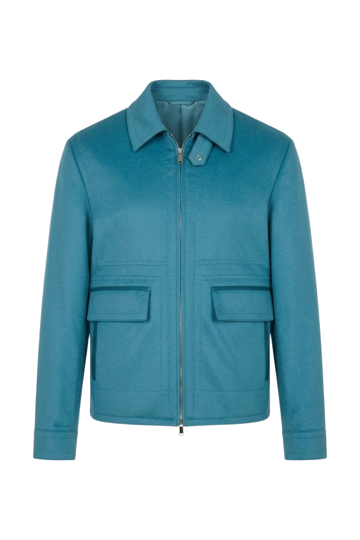 Veste zippée à détails constrastés - Peacock