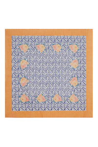 Corolla Arabesque cotton tablecloth - Blue