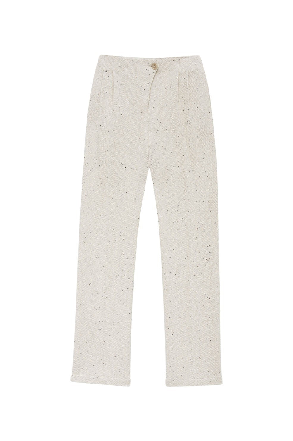 Ari's high-waisted wool trousers - Cream