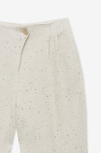 Ari's high-waisted wool trousers - Cream