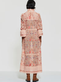 Robe longue brodée Ari - Dusty Pink