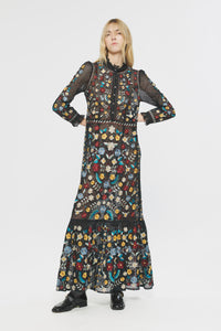 Robe longue brodée Ariani - Multico
