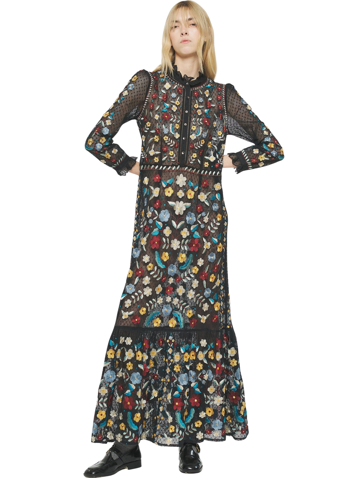Robe longue brodée Ariani - Multico