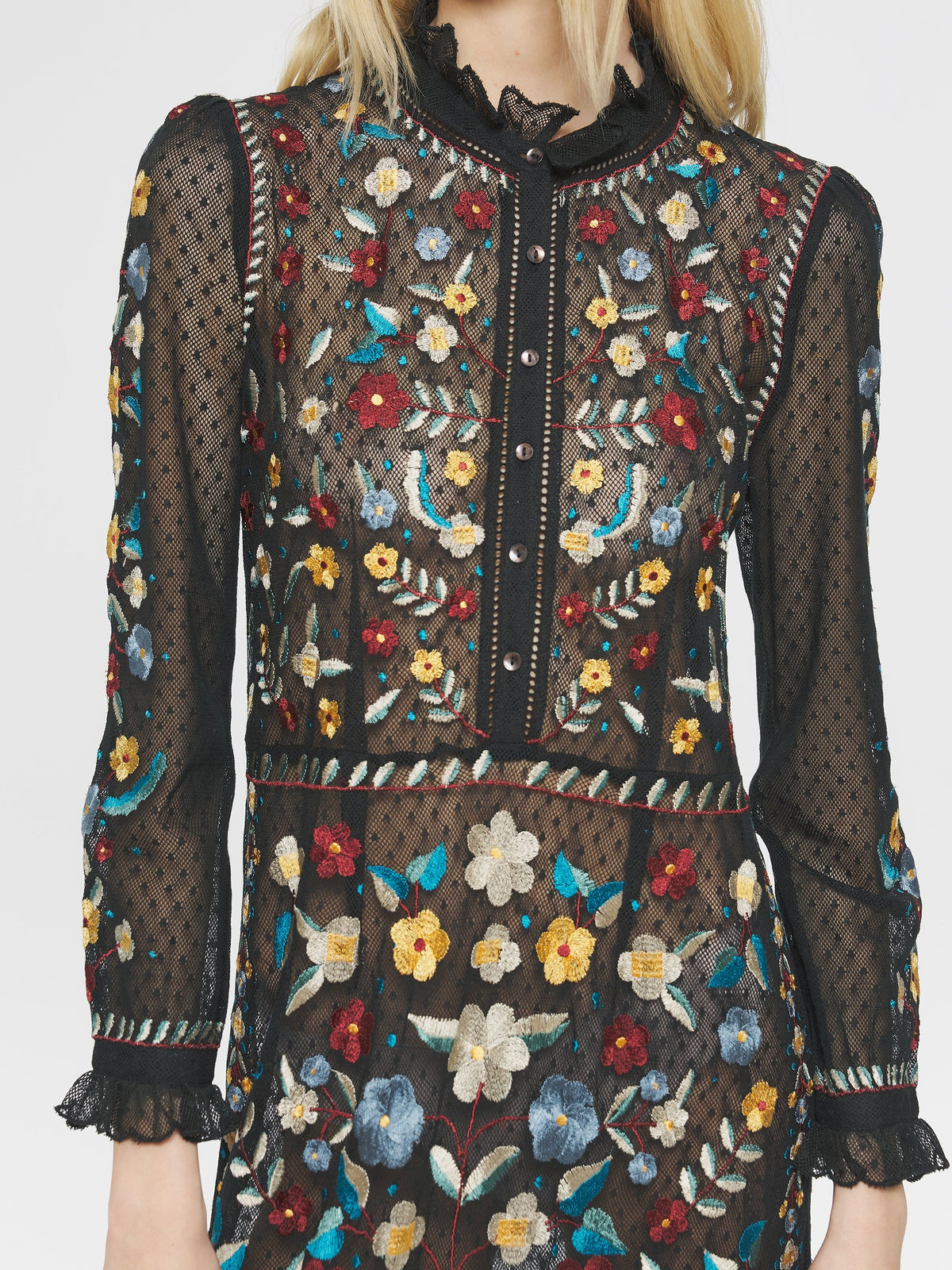Robe longue brodée Ariani - Multico