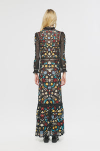 Robe longue brodée Ariani - Multico