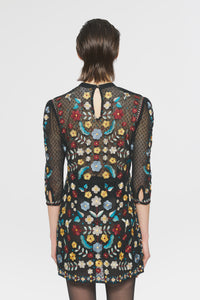 Robe courte brodée Ariani - Multico