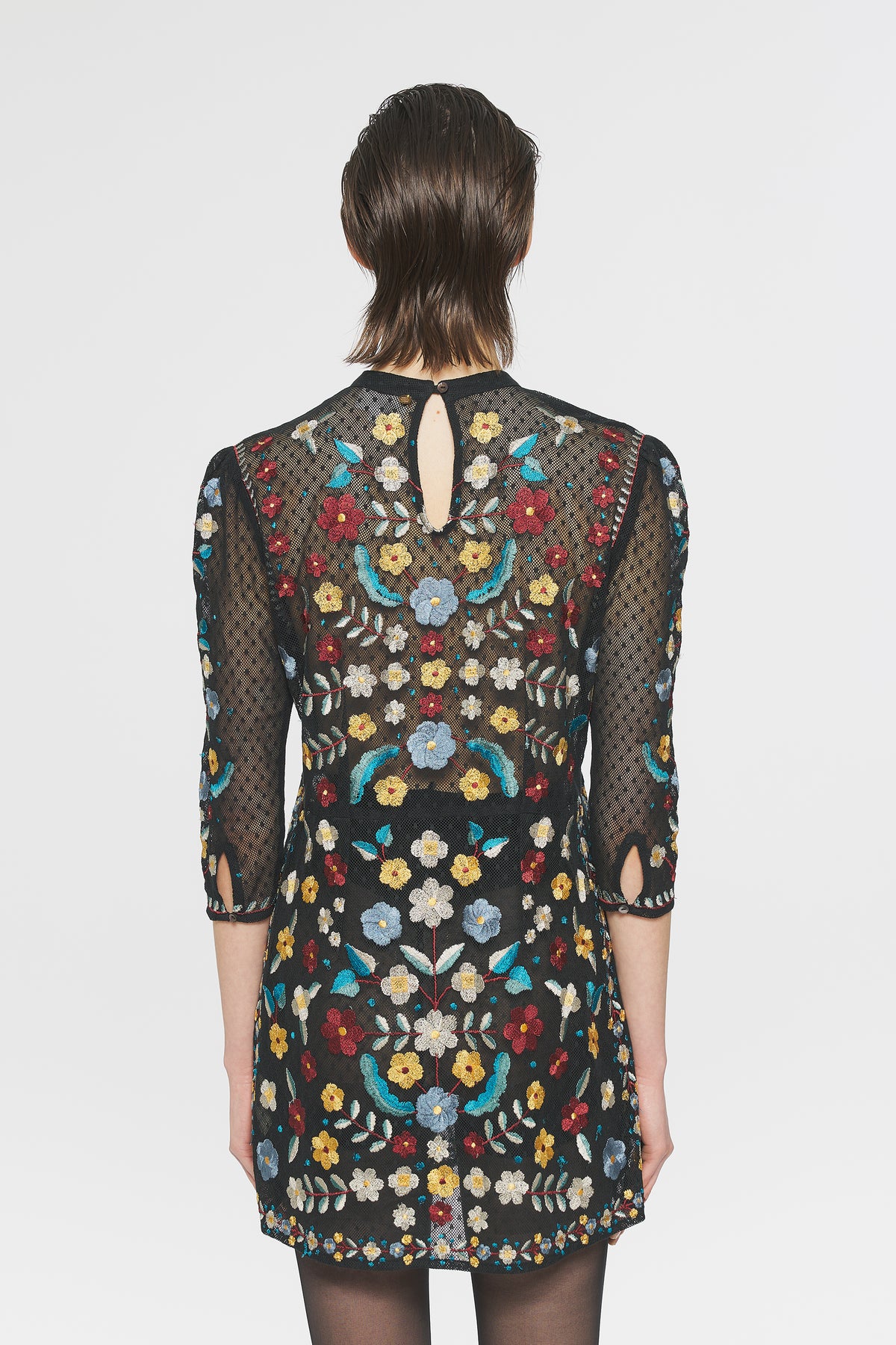Robe courte brodée Ariani - Multico