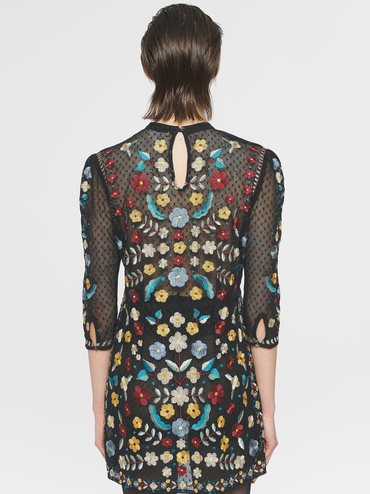 Robe courte brodée Ariani - Multico