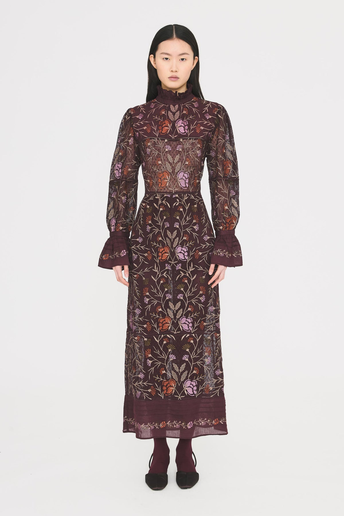 Robe longue Arima - Burgundy