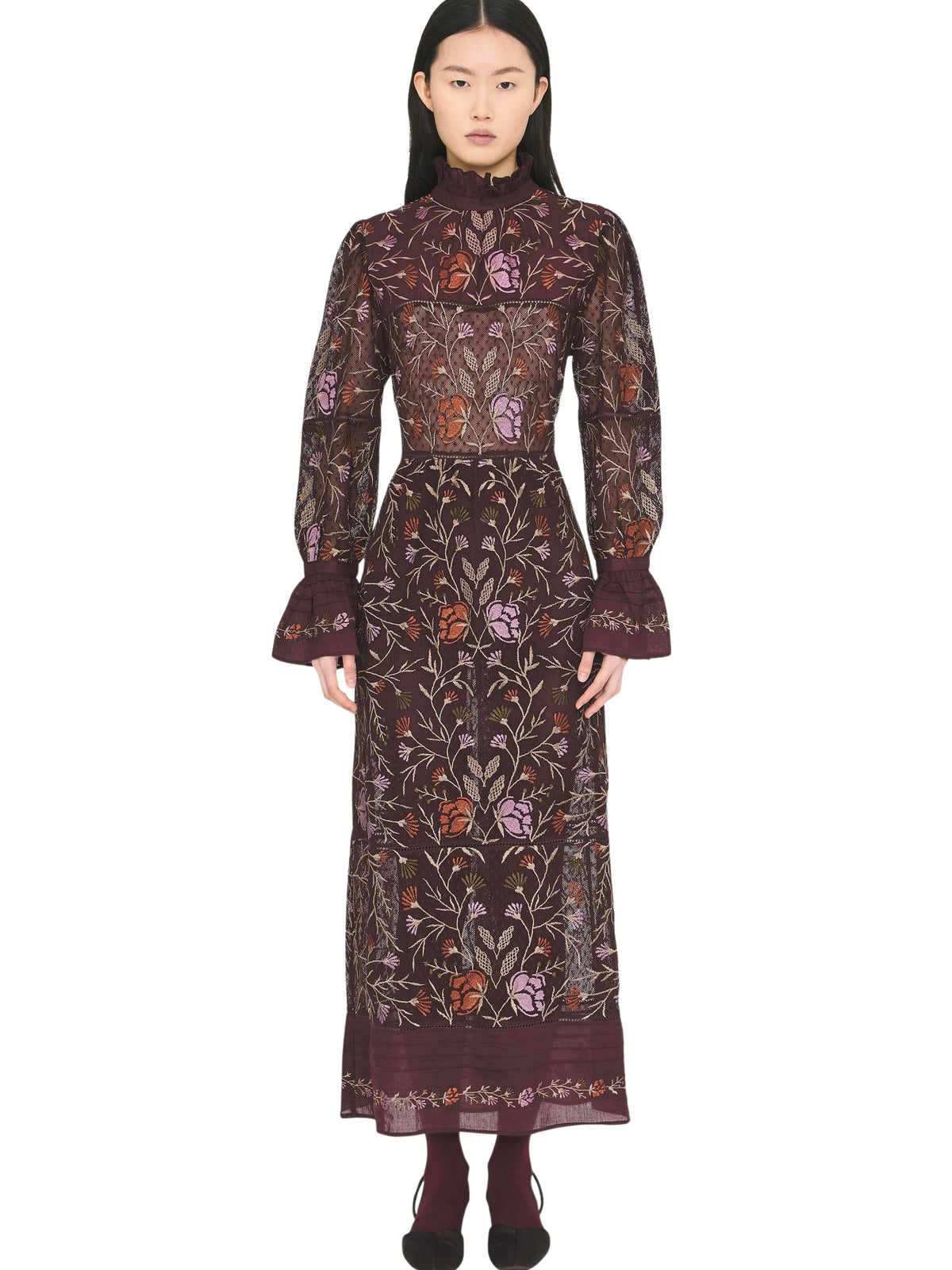 Robe longue Arima - Burgundy