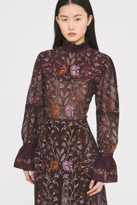 Robe longue Arima - Burgundy
