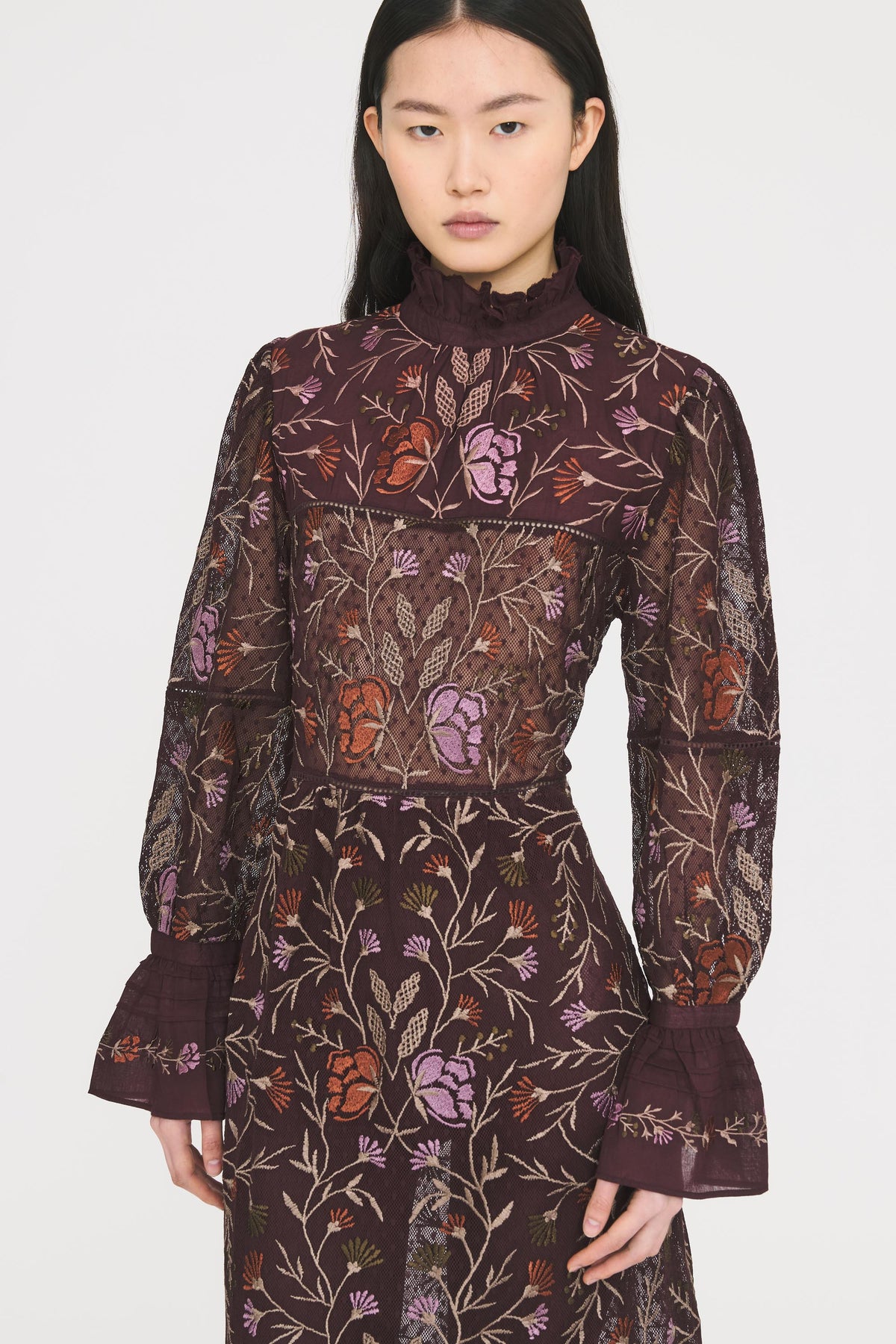 Robe longue Arima - Burgundy