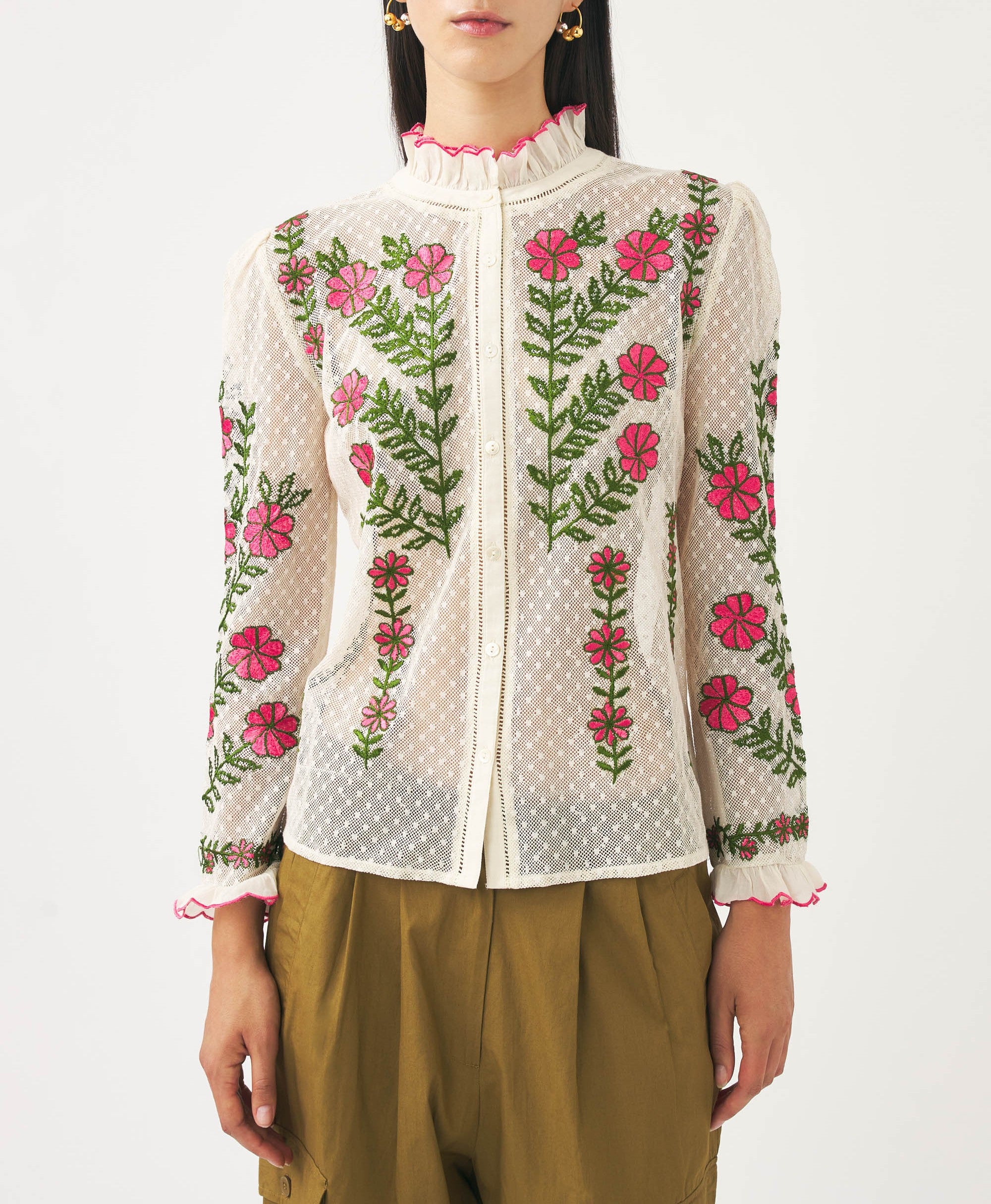 CREAM ARIO BLOUSE