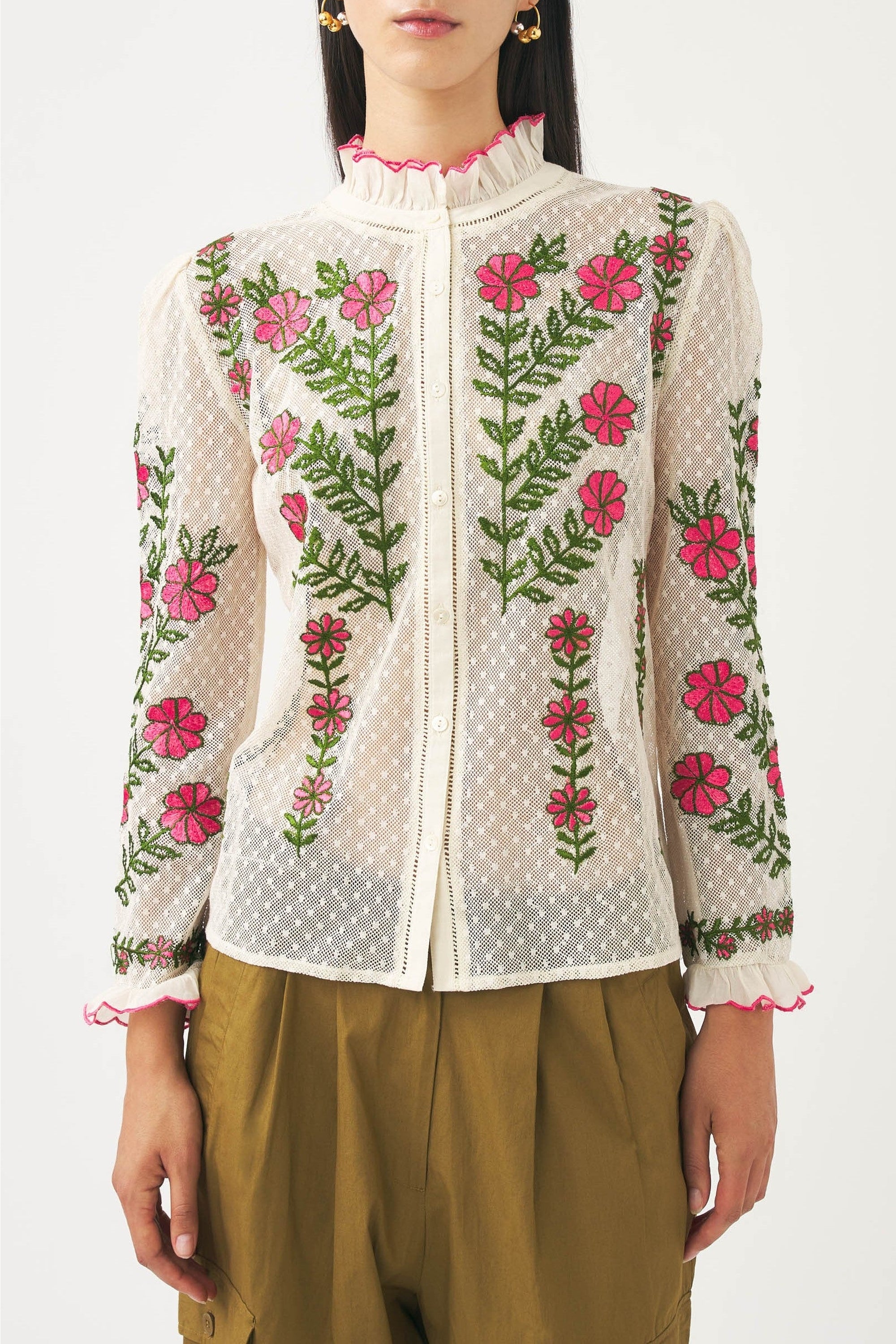 CREAM ARIO BLOUSE
