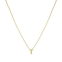 Collier Alphabet Lettre T - Or Jaune