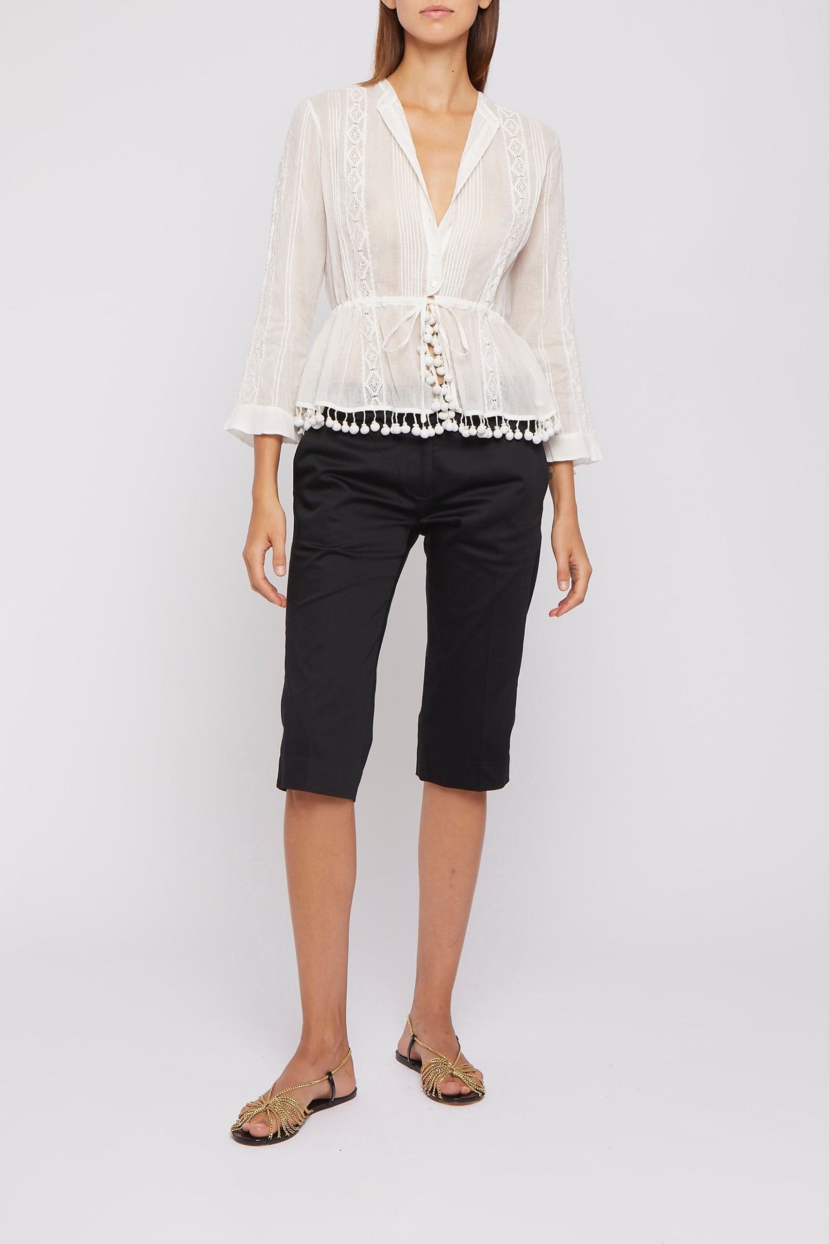 Blouse Arthur à manches longues - White