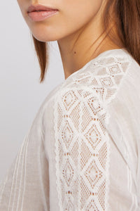 Blouse Arthur à manches longues - White