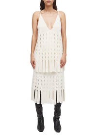 Artic skirt with wool fringes - Beige